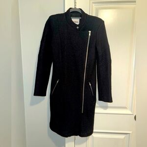 BB Dakota Black wool Midi Coat size XS